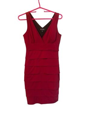 Enfocus Studio Red Tiered Cocktail Dress – Size 6
